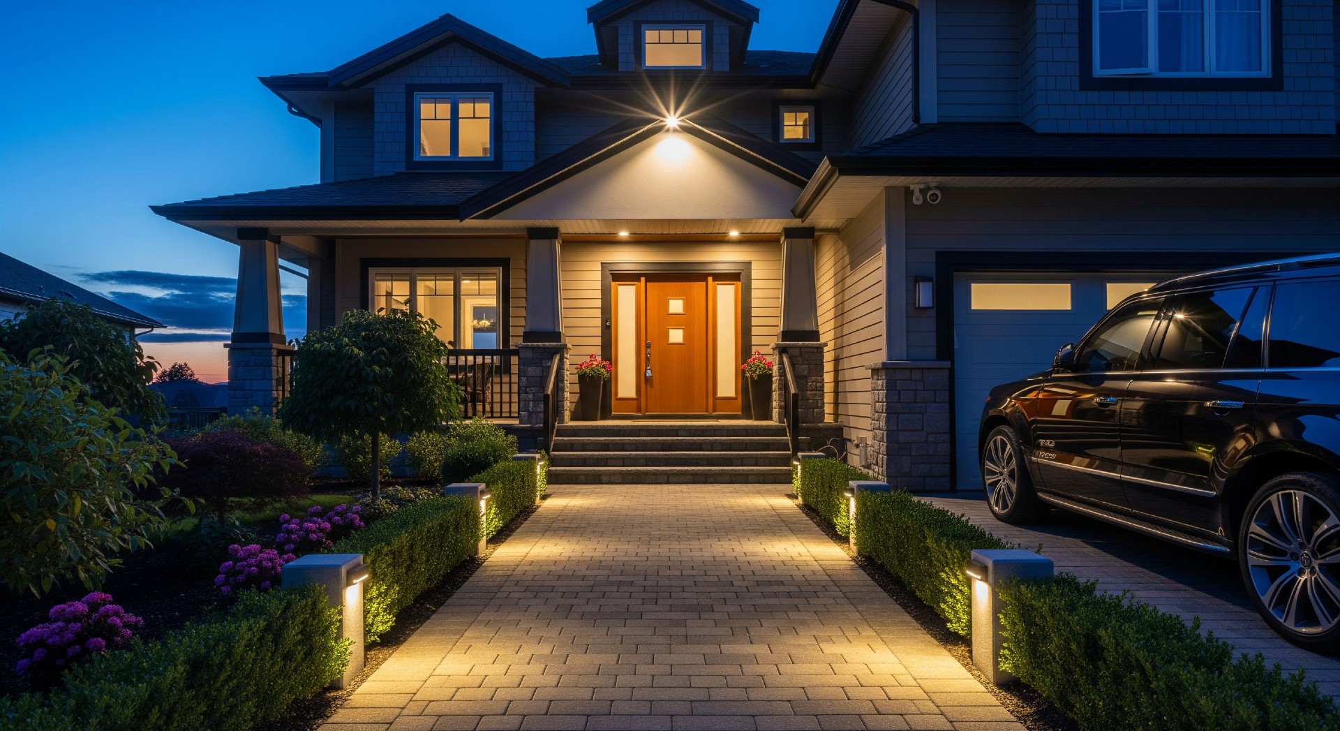security entrance lighting